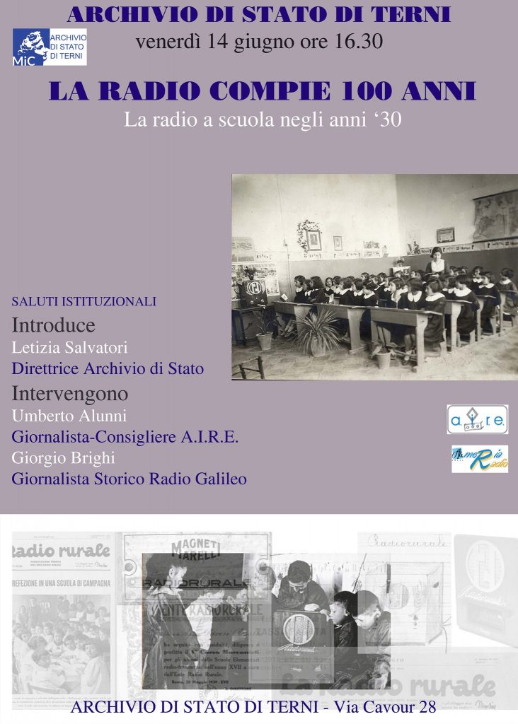 LA RADIO COMPIE 100 ANNI – La radio a scuola negli anni 30