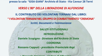 I volontari ternani nel gruppo di combattimento ‘Cremona’, una conferenza, un libro e una mostra in occasione dell’80° della Liberazione